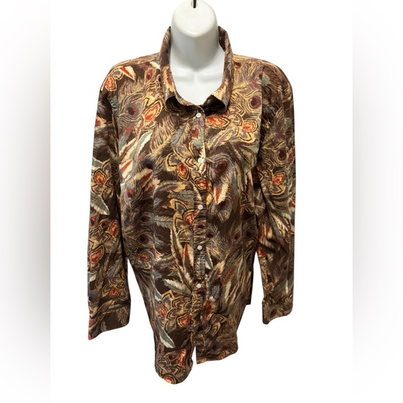 Lauren Ralph Lauren Blouse Shirt
Women's 3X Western Feathers Native Southwest - Picture 1 of 4